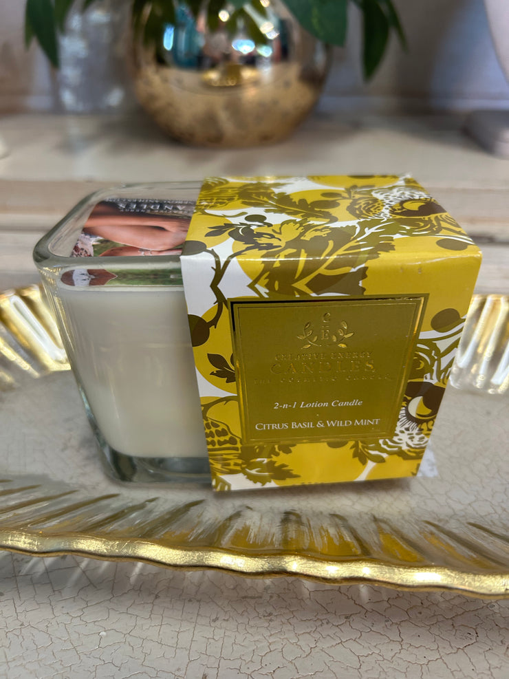 Lotion Candle- Citrus Basil & Wild Mint 6 oz