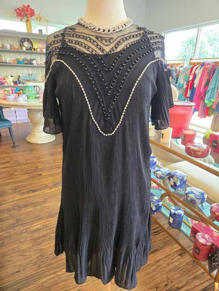 Black Art Deco Dress
