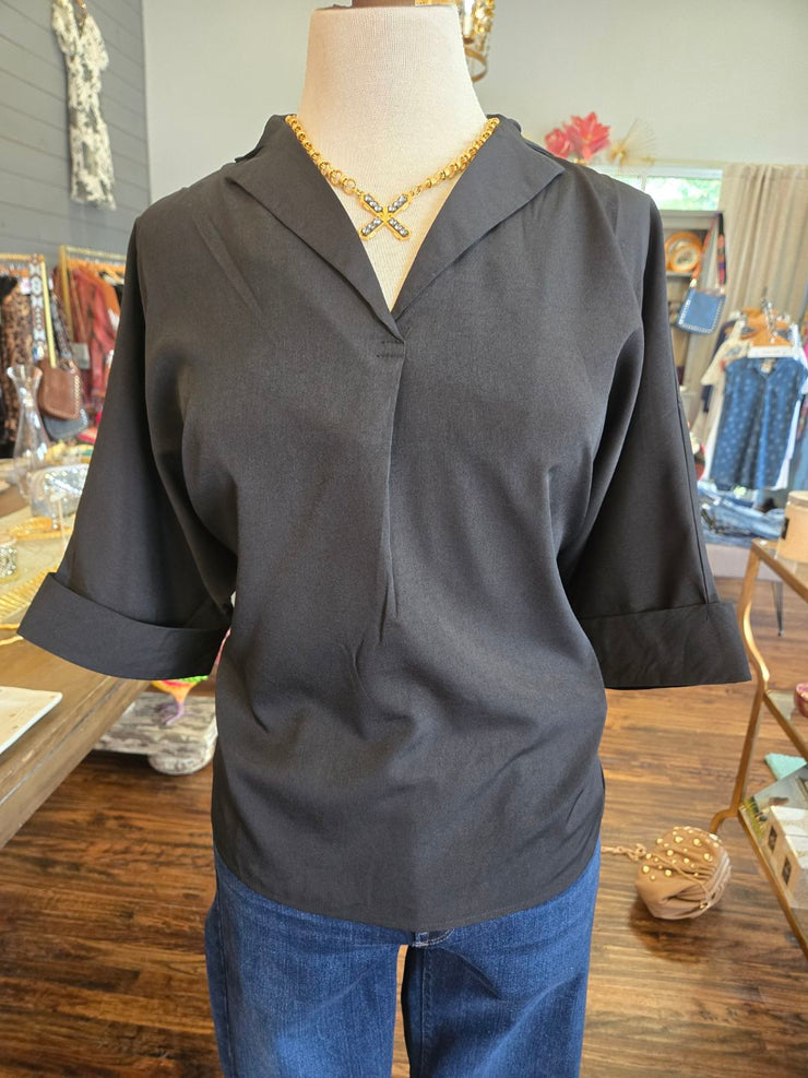 Black Cuffed Top