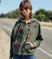 Camp Happy Green Hoodie