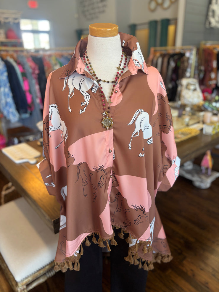 Desert Horse Tassel Top