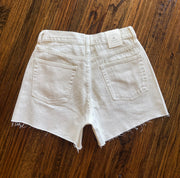 Off White Cutoff Denim Shorts
