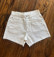 Off White Cutoff Denim Shorts
