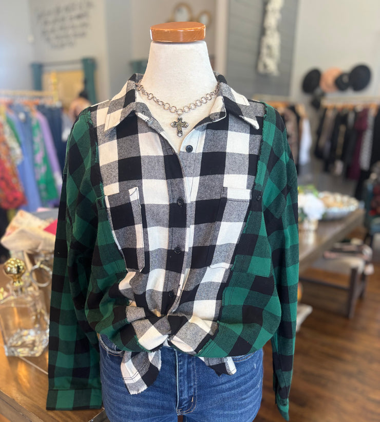 Two Tone Flannel Shirt
