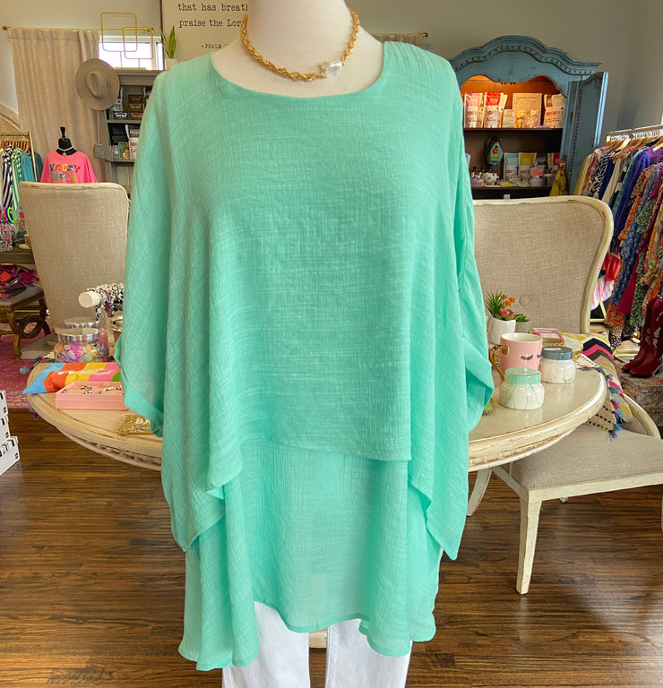 Ice Mint Layered Top