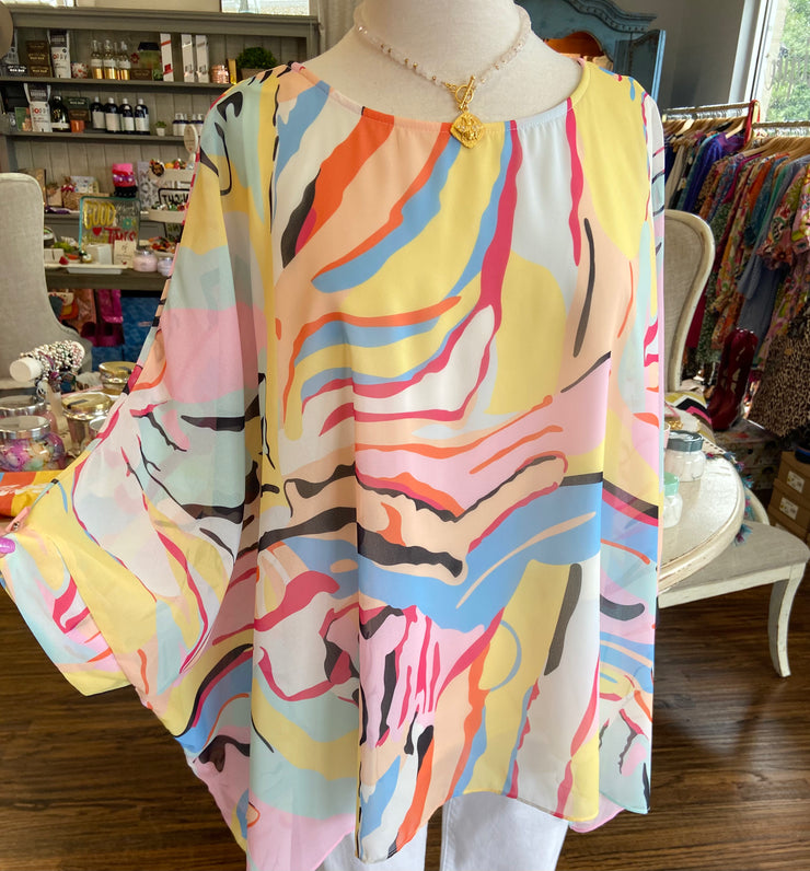 Pink Mix Kaftan