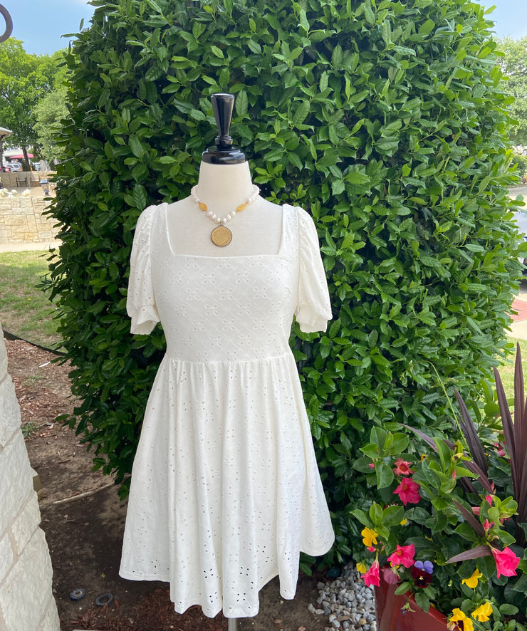 White Eyelet Dress