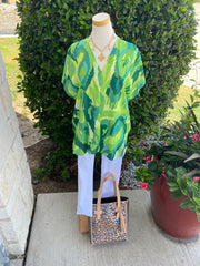 Green Goddess V Blouse