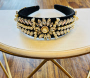 Black Embellished Sparkle Headband