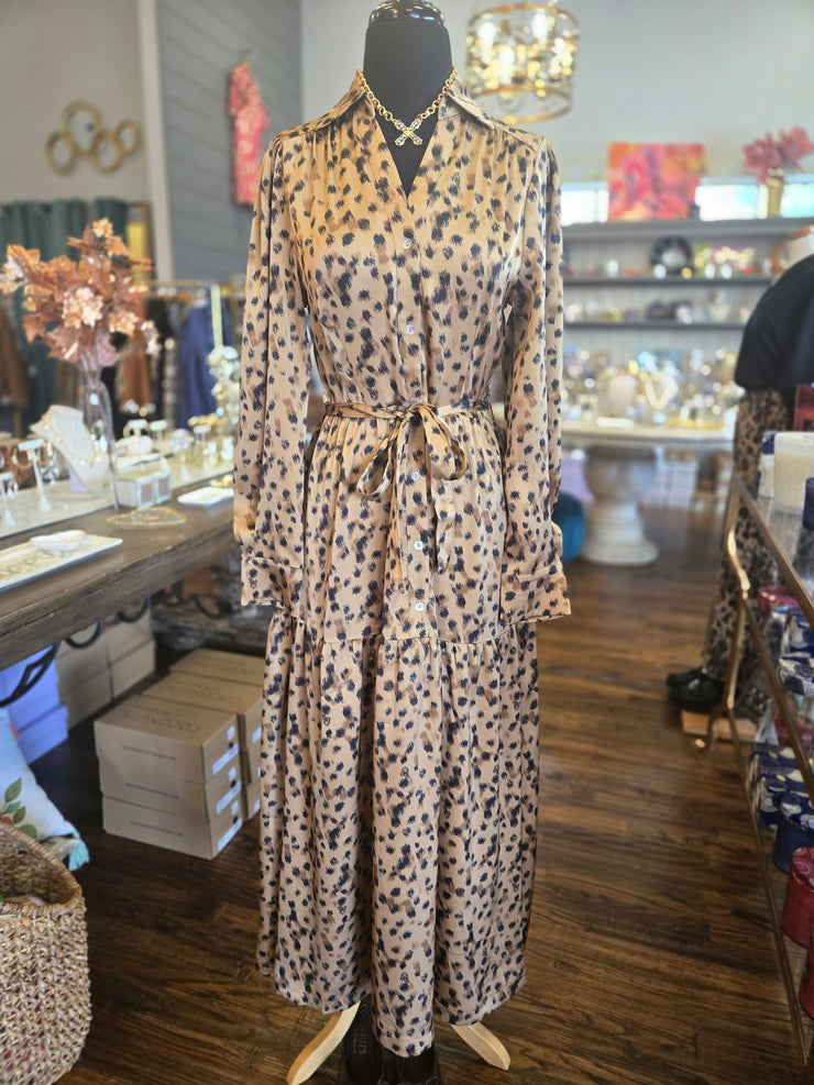 Leopard Silky Dress