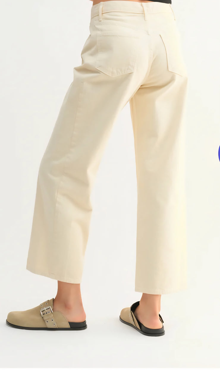Cream Barrel Denim