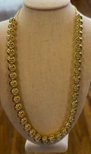 Gold Adjustable Beaded Necklace