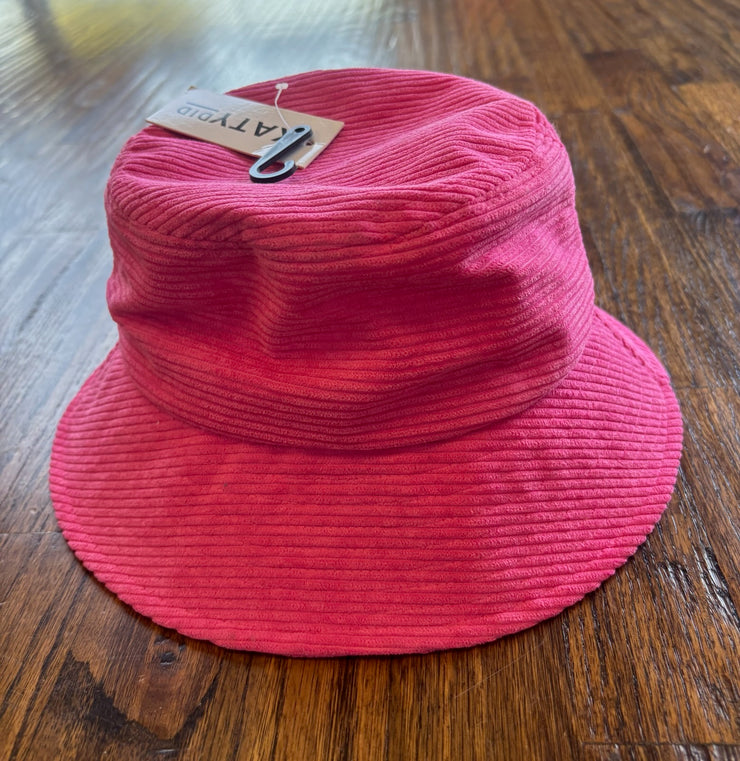 Pink Soft Corduroy Bucket Hat
