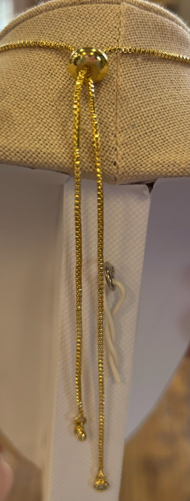 Gold Adjustable Beaded Necklace