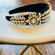 Black Embellished Sparkle Headband