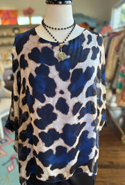 Cheetah Print Silk Top