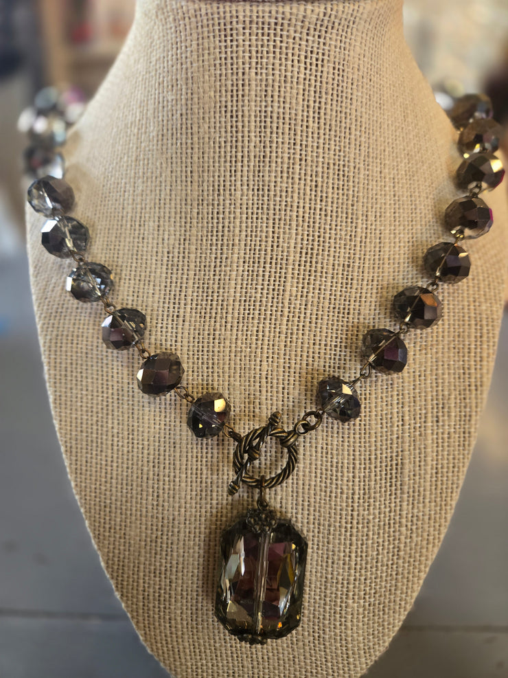 Black Stone Sparkle Necklace