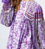 Lavender Floral Boho Top