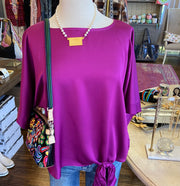Silky Side Tie Top