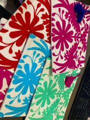 Embroidered pouches for extras