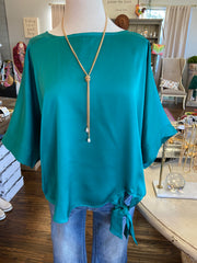 Silky Side Tie Top